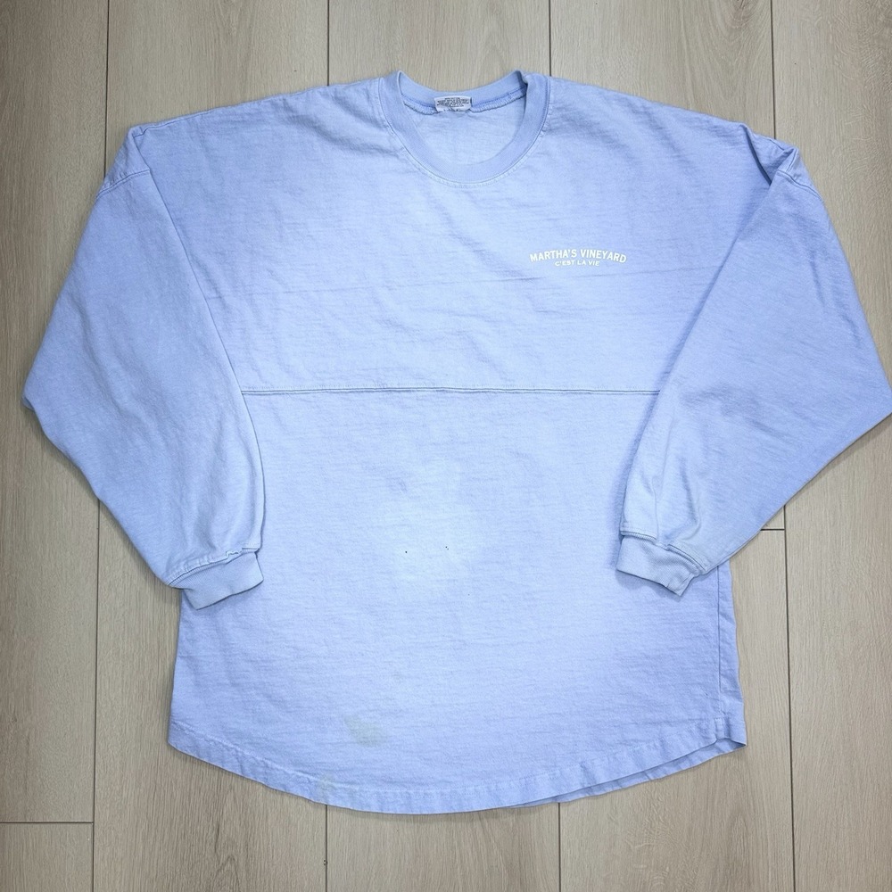 Trash Spirit Martha's Vineyard Inkwell Mens M Crewneck Sweatshirt‎ USA Made Blue